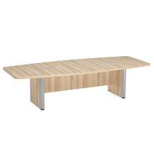 OfficeSource | OS Conference Tables | Boat Shaped Conference Table with Elliptical Base - 10'