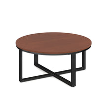 Kora 36'' Round Occasional Table with Black Metal Base