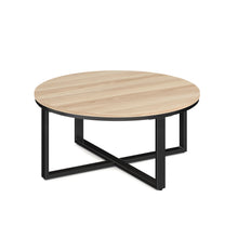 Kora 36'' Round Occasional Table with Black Metal Base