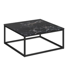 Lenox 36'' Square Coffee Table with Black Metal Base