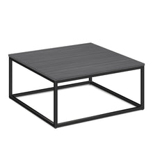 Lenox 36'' Square Coffee Table with Black Metal Base