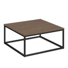 Lenox 36'' Square Coffee Table with Black Metal Base