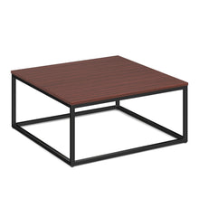 Lenox 36'' Square Coffee Table with Black Metal Base