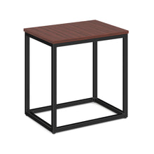 Lenox 22'' x 16'' Rectangular  Side Table with Black Metal Base