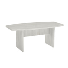 Boat Shaped Conference Table with Slab Base