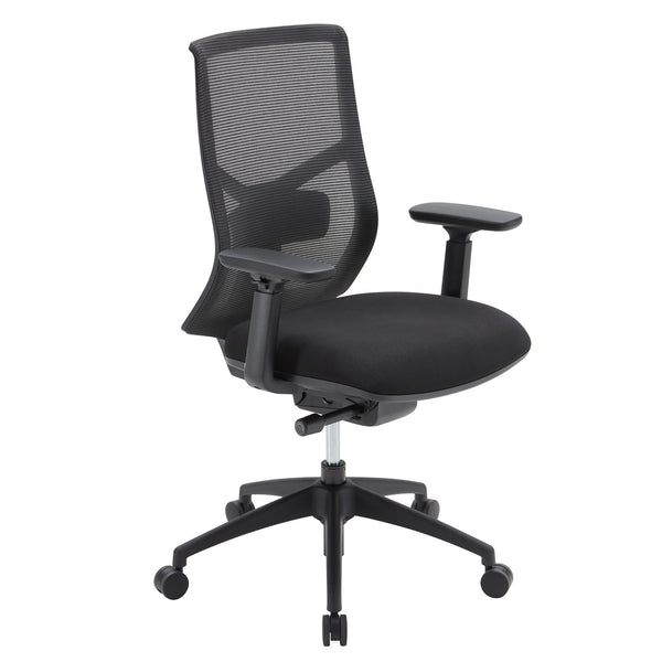 OfficeSource Starlight High Back Max Task Chair with Black Frame and Seat Slider
