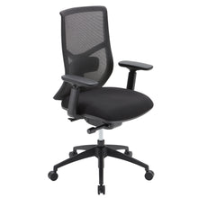OfficeSource Starlight High Back Luxe Task Chair with Black Frame and Seat Slider