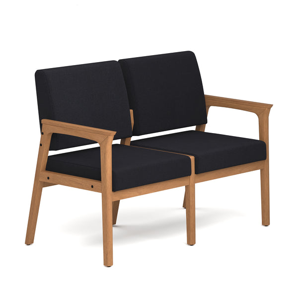OfficeSource Aiden 2-Seater with Half Arm