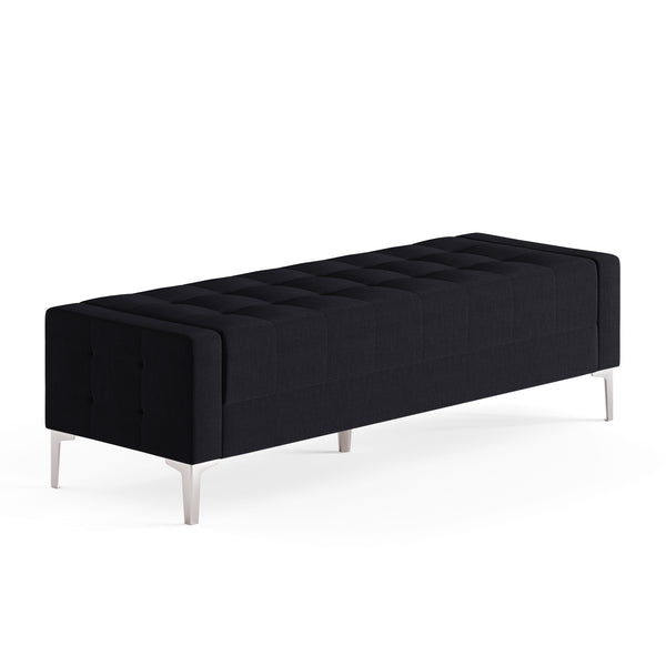 OfficeSource Draper Bench with Metal Legs