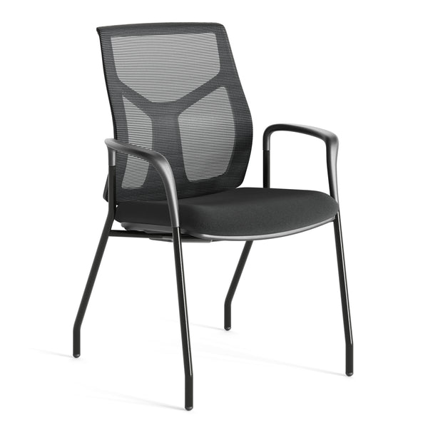 OfficeSource Starlight Executive Guest Chair with Black Frame