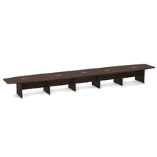 OfficeSource | OS Laminate Conference Tables | Expandable Boat Shaped Conference Table with Slab Base - 24'