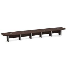OfficeSource | OS Laminate Conference Tables | Expandable Boat Shaped Conference Table with Elliptical Base - 24'