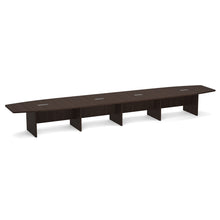 OfficeSource | OS Laminate Conference Tables | Expandable Boat Shaped Conference Table with Slab Base - 20'