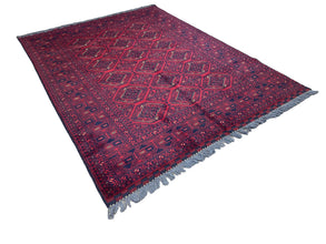 7x5 Silk Road Collection Rug – Handmade Afghan Wool Carpet