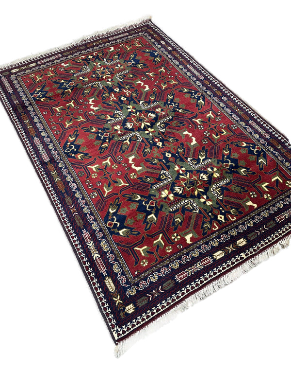 3x5 Silk Road Collection Rug – Handmade Afghan Wool Carpet