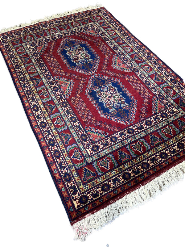3x5 Silk Road Collection Rug – Handmade Afghan Wool Carpet