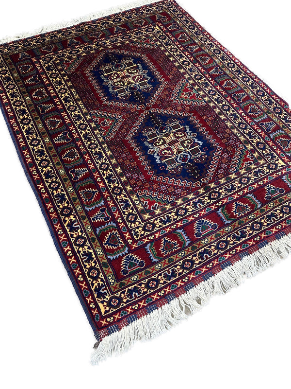 3x5 Traditional Afghan Wool Rug – Frontier Collection Style