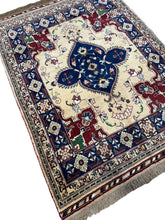 3x5 Afghan Caravan Collection Rug – Tribal Red & Black Wool