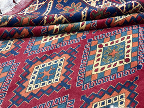7x10 Hand-Knotted Afghan Rug – Nomad Collection Design