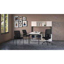 OfficeSource Starlight Executive Guest Chair with Black Frame