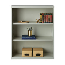 OfficeSource Steel Bookcase Collection 3 Shelf Metal Bookcase, 42'' High