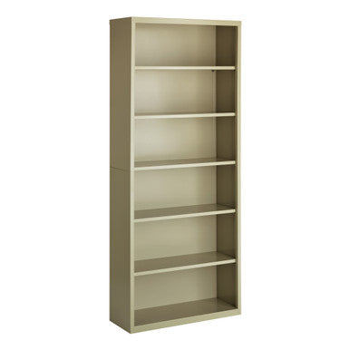 OfficeSource Steel Bookcase Collection 6 Shelf Metal Bookcase, 82'' High