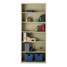 OfficeSource Steel Bookcase Collection 6 Shelf Metal Bookcase, 82'' High