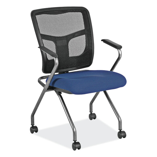 OfficeSource | CoolMesh Collection | Nesting Chair with Titanium Gray Frame