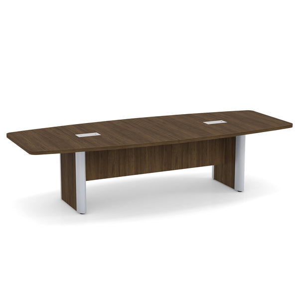 OfficeSource | OS Conference Tables | Boat Shaped Conference Table with Elliptical Base - 10'