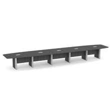 OfficeSource | OS Laminate Conference Tables | Expandable Boat Shaped Conference Table with Elliptical Base - 22'
