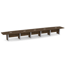 OfficeSource | OS Laminate Conference Tables | Expandable Boat Shaped Conference Table with Elliptical Base - 24'