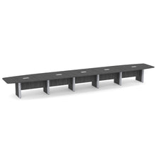 OfficeSource | OS Laminate Conference Tables | Expandable Boat Shaped Conference Table with Elliptical Base - 24'