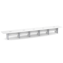 OfficeSource | OS Laminate Conference Tables | Expandable Boat Shaped Conference Table with Elliptical Base - 24'
