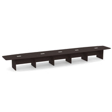 OfficeSource | OS Laminate Conference Tables | Expandable Boat Shaped Conference Table with Slab Base - 24'