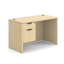 OfficeSource OS Laminate Collection Single 3/4 Pedestal Desk - 48'' x 24''