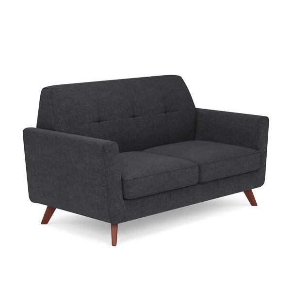 OfficeSource | Partridge | Loveseat with Light Wood Legs