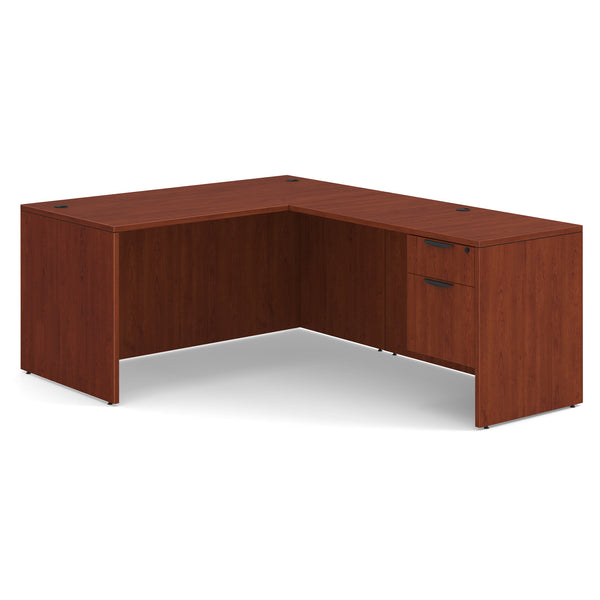 OfficeSource OS Laminate Collection Single 3/4 Pedestal ''L'' Desk - 60'' x 30''