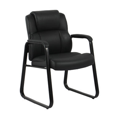 OfficeSource Brady Executive Guest Chair with Sled Base