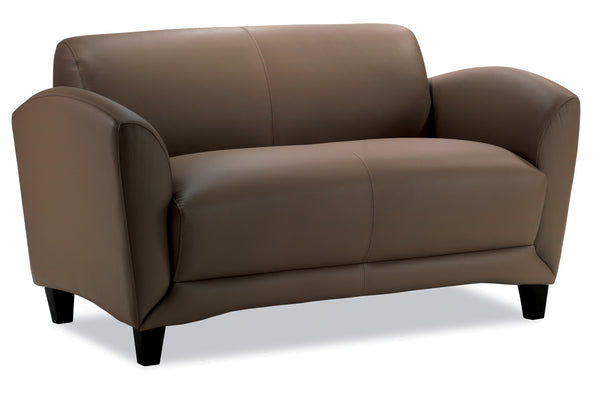 OfficeSource | Manhattan | Loveseat with Black Wood Legs