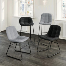 Jaden Full-back Fabric Stool - Set of 2