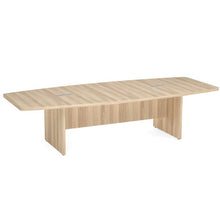 OfficeSource | OS Conference Tables | Boat Shaped Conference Table with Slab Base - 10'