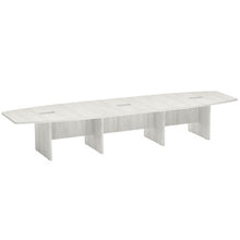 OfficeSource | OS Laminate Conference Tables | Expandable Boat Shaped Conference Table with Slab Base - 14'