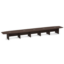OfficeSource | OS Laminate Conference Tables | Expandable Boat Shaped Conference Table with Slab Base - 24'