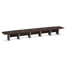 OfficeSource | OS Laminate Conference Tables | Expandable Boat Shaped Conference Table with Elliptical Base - 22'