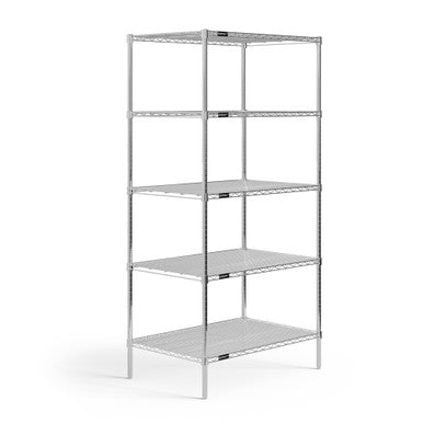 OfficeSource 5-Shelf 36''Wx24''Dx72''H Wire Rack