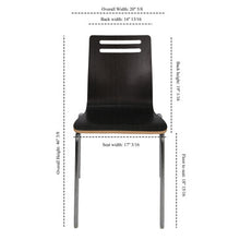 OfficeSource | Rowan | Square Bentwood Standard Height Café Chair - Set of 2
