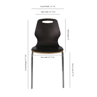 OfficeSource | Shay | Hourglass Bentwood Standard Height Café Chair - Set of 2