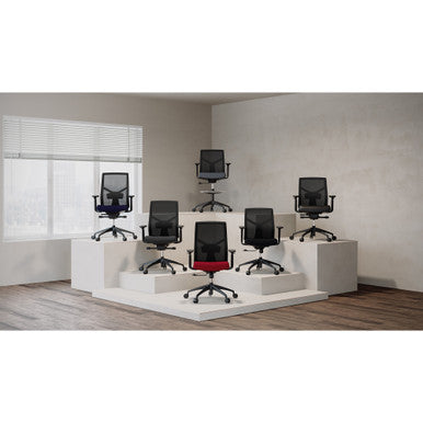 OfficeSource Starlight Mid Back Basic Task Chair with Black Frame