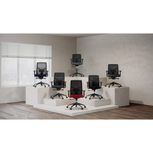 OfficeSource Starlight High Back Max Task Chair with Black Frame and Seat Slider