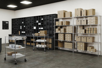 OfficeSource 3-Shelf Chrome Cart with Casters